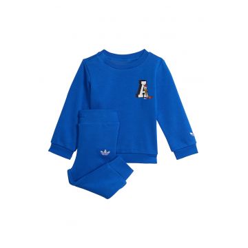 Trening cu imprimeu grafic - Albastru royal