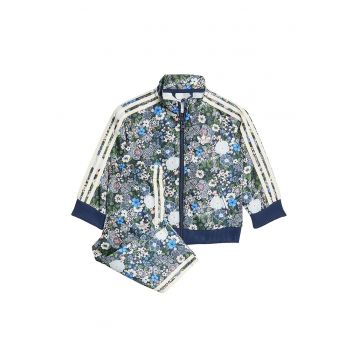 Trening cu model floral si fermoar Firebird - Alb/Verde/Albastru indigo