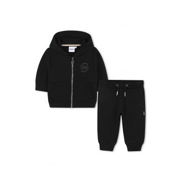 Trening cu pantaloni lungi si fermoar - Negru