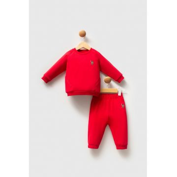 Trening lung cu maneci raglan - Rosu