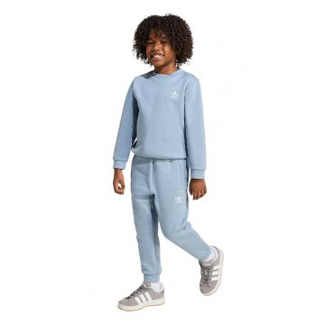 Trening regular fit cu detalii logo - Albastru deschis