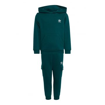 Trening regular fit cu gluga si detalii logo - Verde englez