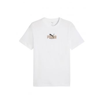 Tricou barbat -  maneca scurta - text grafic - alb - bumbac