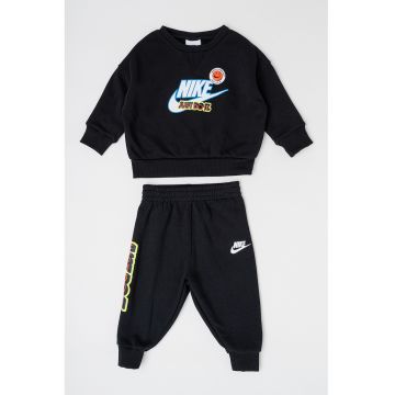 Costum sport cu imprimeu logo Sense Of Adventure - Negru