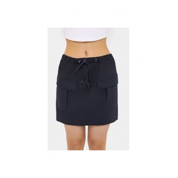 Fusta cargo dama  bumbac - bleumarin