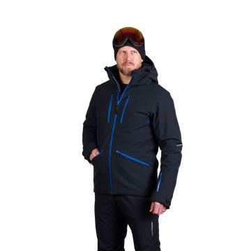 Geaca cu buzunare cu fermoar pentru schi - Negru/Albastru