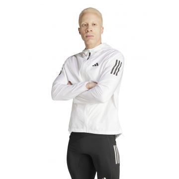 Jacheta cu gluga pentru alergare Own The Run - Alb