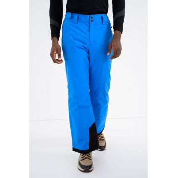 Pantaloni cu talie medie pentru schi - Albastru royal/Negru