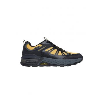 Pantofi cu garnituri din piele pentru trekking Max Protect - Negru/Galben
