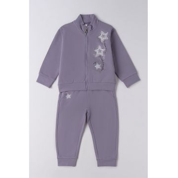 Set de bluza si pantaloni de trening - Albastru prafuit