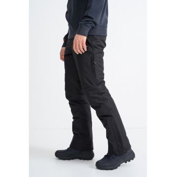 SUPERDRY - Pantaloni slim fit cu slituri laterale pentru ski - Negru