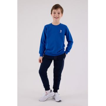 Trening cu imprimeu logo pe partea din spate si decolteu la baza gatului - Albastru ultramarin/Albastru royal/Alb murdar