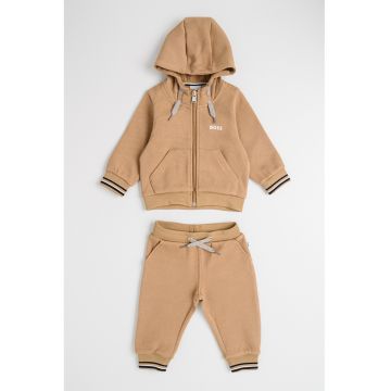 Trening din amestec de bumbac cu logo - Bej