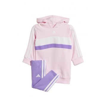 Trening din amestec de bumbac cu logo - Lila/Alb optic/Roz pal