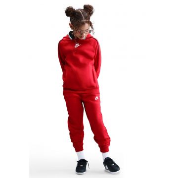 Trening din material fleece Club - Alb/Coral