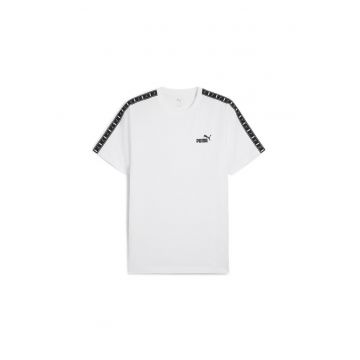 Tricou cu decolteu la baza gatului si detalii logo