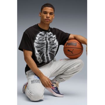 Tricou cu imprimeu pentru baschet Hooptopia Hoopray Vision - Negru/Alb optic