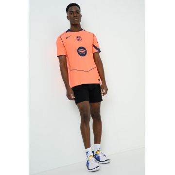 Tricou pentru fotbal F.C. Barcelona 2025/26 Total 90 - Portocaliu/Albastru ultramarin