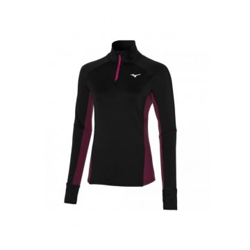 Bluza alergare dama  Warmalite Half Zip - Negru/Roz