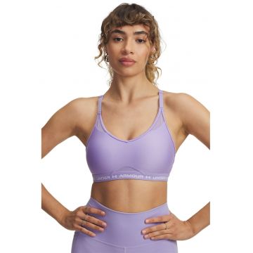 Bustiera crossback cu detalii logo pentru fitness - Lila