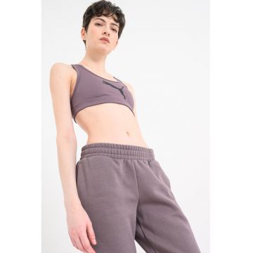 Bustiera cu spate decupat pentru antrenament 4Keeps - Violet prafuit