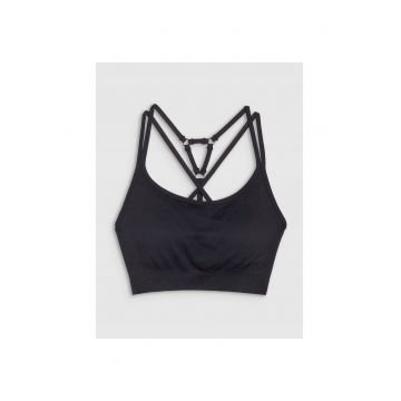 Bustiera sport  pentru yoga - sustinere redusa - negru -