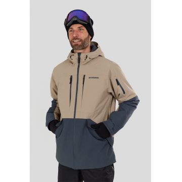 Geaca cu aspect contrastant pentru ski Baily Allmountain - Albastru prafuit/Maro nisip