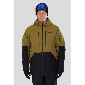 Geaca cu aspect contrastant pentru ski Baily Allmountain - Negru stins/Verde fistic