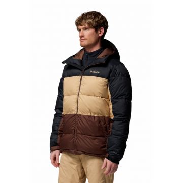 Geaca impermeabila - pentru schi Slope Style - Maro inchis/Negru/Bej