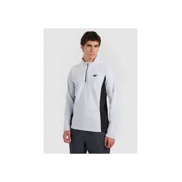 Hanorac sport  fleece - guler inalt - gri - pentru schi