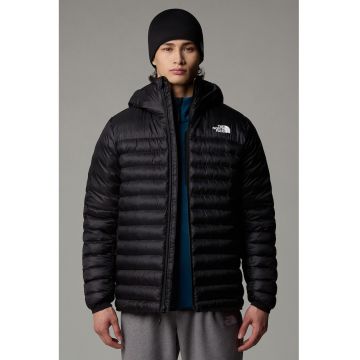 Jacheta cu gluga pentru drumetii si trekking Terra Peak - Negru