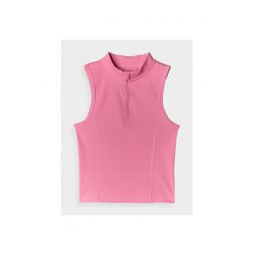 Maiou sport dama  bumbac - croiala slim - roz