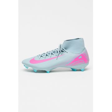 Pantofi cu crampoane pentru fotbal Mercurial Superfly 10 Academy - Roz neon/Albastru aquamarin