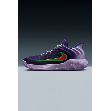 Pantofi Giannis Immortality 4 cu logo contrastant - pentru baschet - Rosu/Violet/Verde electric