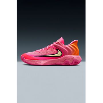 Pantofi Giannis Immortality 4 cu logo contrastant - pentru baschet - Roz aprins/Galben pal/Portocaliu mandarina