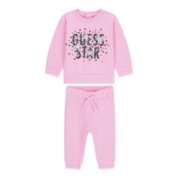 Set de bluza de trening si pantaloni de trening - Roz pastel