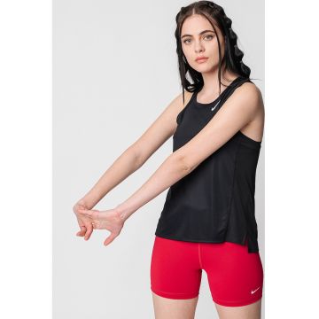Top cu spate decupat si tehnologie Dri-Fit pentru alergare Race - Negru