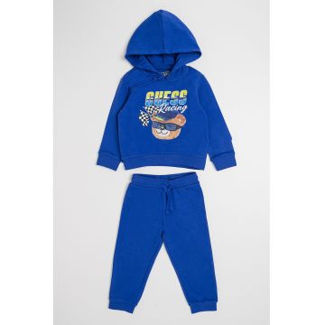 Trening cu imprimeu logo si gluga - Violet