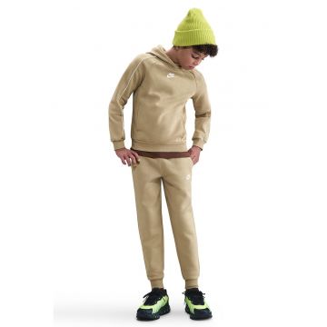 Trening din material fleece Club - Alb/Maro camel