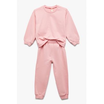 Trening uni de bumbac - Roz prafuit