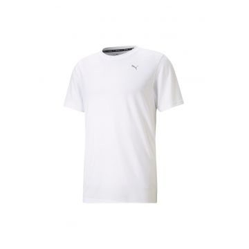Tricou cu decolteu la baza gatului si tehnologie dryCELL - pentru fitness Performance - Alb optic