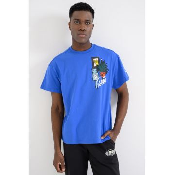Tricou cu imprimeu pentru baschet Dylan Tee II - Galben/Albastru royal