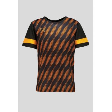 Tricou cu model pentru fotbal Attacanto - Portocaliu neon/Negru