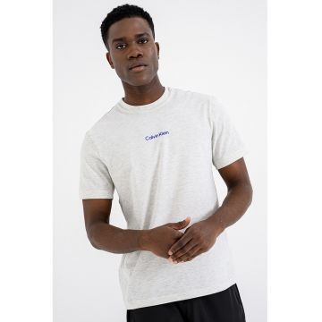 Tricou slim fit cu tehnologie uscare rapida - pentru fitness - Gri deschis melange