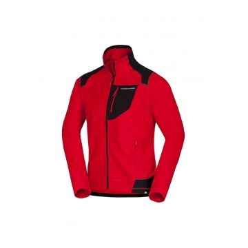 Bluza din fleece NorthPolar pentru barbati Bendik - Rosu inchis