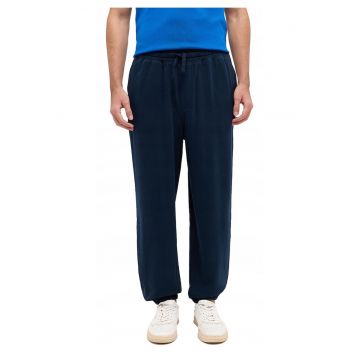 Pantaloni Barbati -  Logan - Regular Fit - Banda Elastica - 2 Buzunare - Lungi - Bumbac - Marime M - Albastru