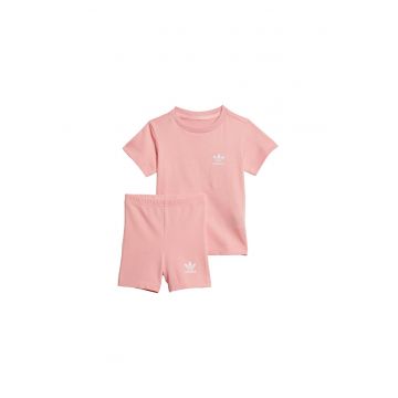 Set Tricou si Pantaloni Scurti fete -  roz -