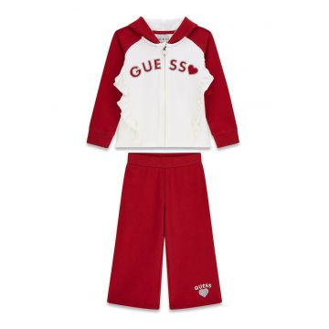 Trening cu imprimeu logo - Alb/Rosu inchis