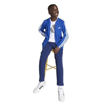 Trening cu logo si gluga - Alb/Albastru