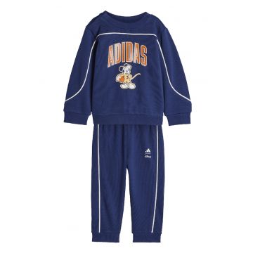 Trening cu logo si imprimeu Mickey - Albastru inchis/Portocaliu mandarina